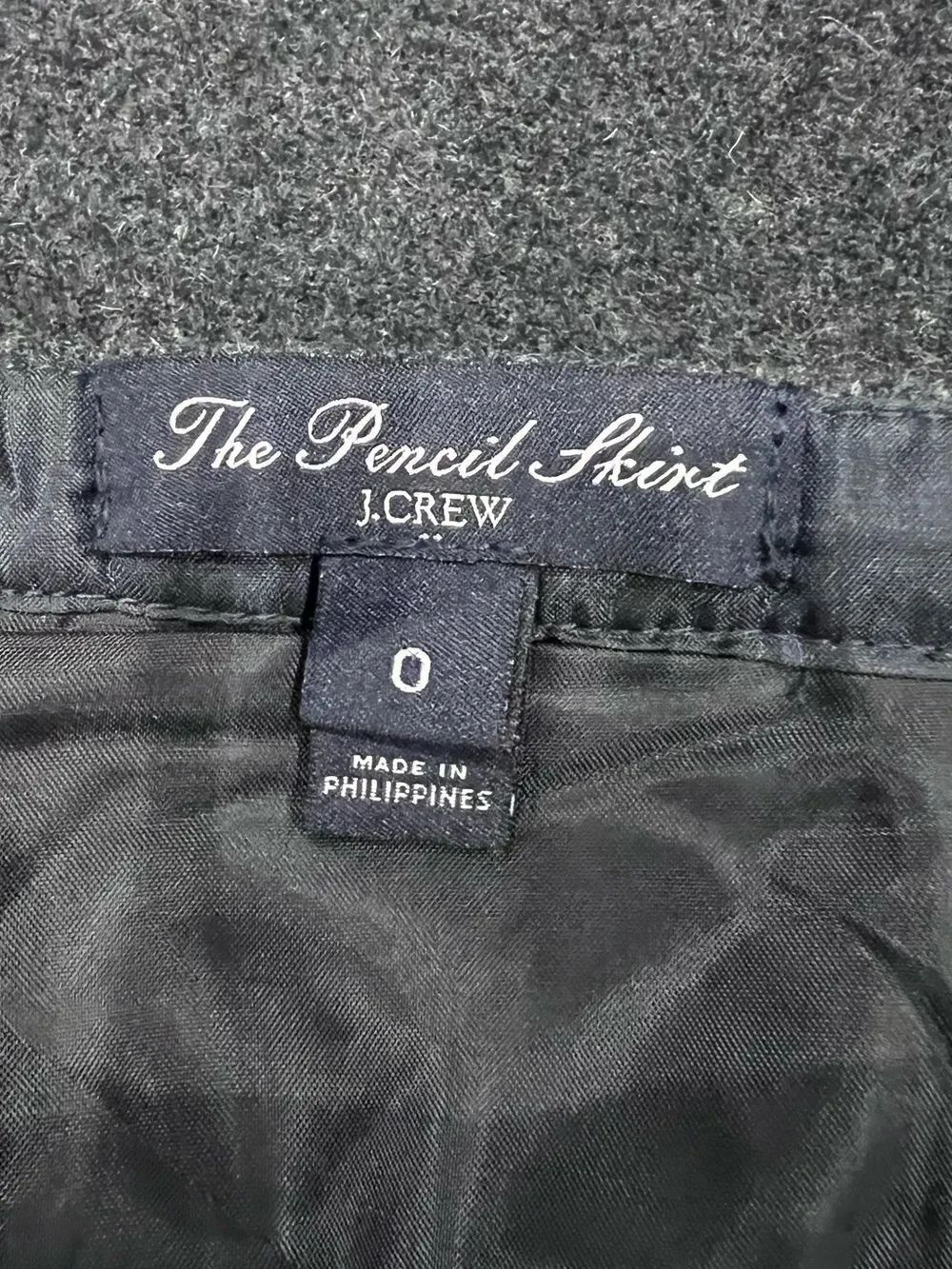 J.Crew Wool Pencil Skirt Charcoal Grey Size 0 - Picture 3 of 15